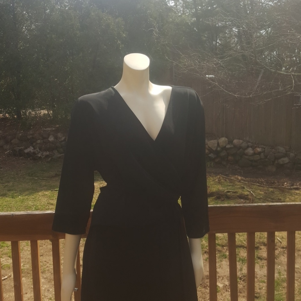 Black MERONA wrap DRESS, plus Sz 2.